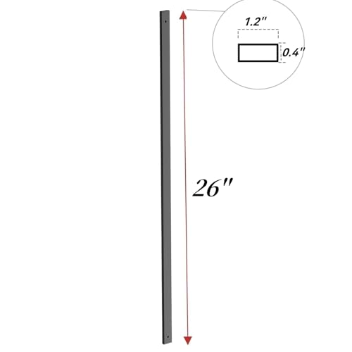 HZIU 60 Pack 26" Deck Balusters，Stainless Steel Deck Railing Kit - size: 26 Inch