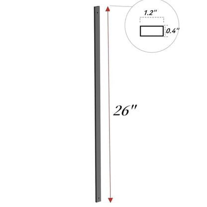 HZIU 60 Pack 26" Deck Balusters，Stainless Steel Deck Railing Kit - size: 26 Inch