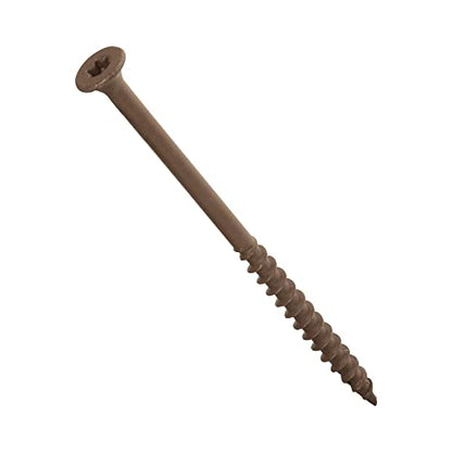 Nuvo Iron Deck Screws Box #8 x 3-250 Count, Brown - size: Jar #8 x 3" - 250 count