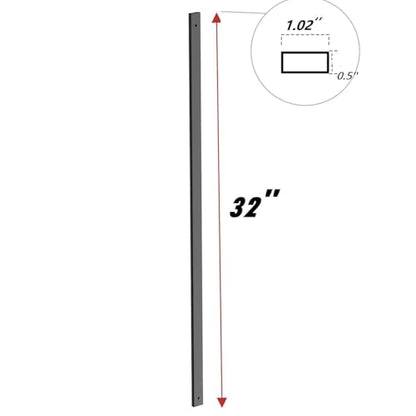 HZIU 25 Pack 32.25" Deck Balusters，Stainless Steel Deck Railing Kit - size: 32.25 Inch
