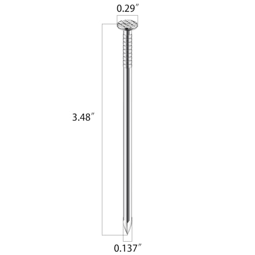 Wensilon (29 pcs)3-1/2 inch Stainless Steel 304 Nails, Hanging Nails, Wall Nails, Dowels, Long Nails - color: Ss, size: 3-1//2