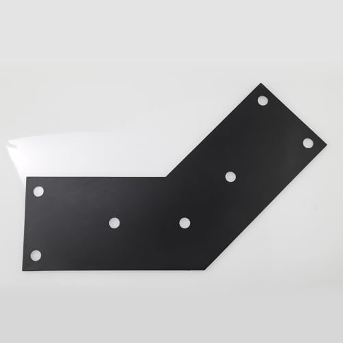 4 PCS 135 Degree Carbon Steel Flat Brackets, 9" x 4-1/5" L Shape 135 Angled Brackets Fixing Mending Plates Black Powder Coated Corner Brace for 6x6 Wood Lumber Timber Connectors