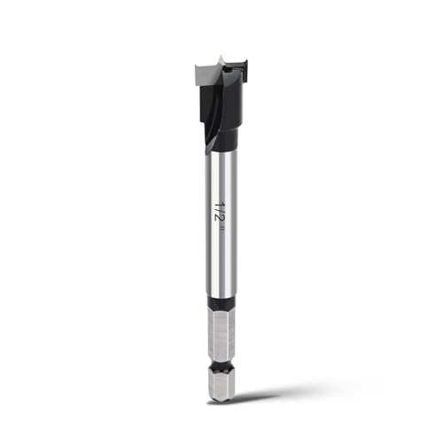 1/2" Forstner Drill Bit with 1/4" Quick Change Hex Shank - size: 1/2" | 12.7mm