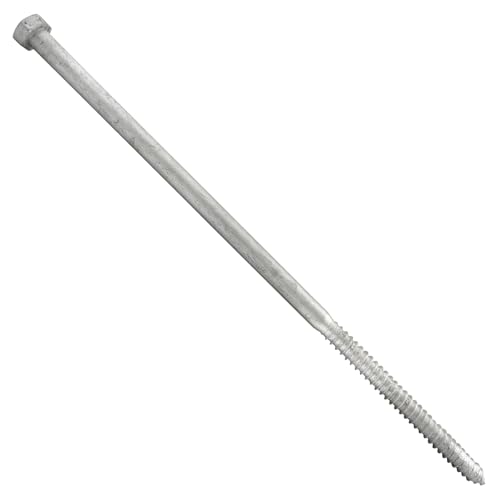 Conquest 5/8"-5 x 18 Lag Bolts, Hot Dip Galvanized, Coarse Threads Hex Head, Corrosion-Resistant for Outdoor, Wood, and Structural Projects (25 Pack) - size: 5/8"-5 x 18"