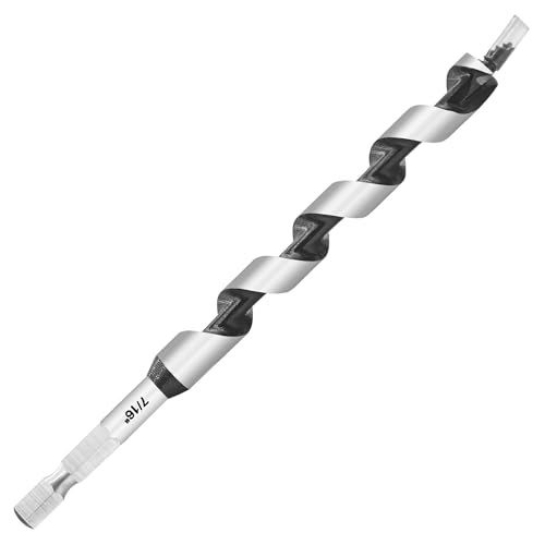 7/16 Inch x 6 Inch Long Ship Auger Drill Bit Set for Wood - size: 7/16"x6"