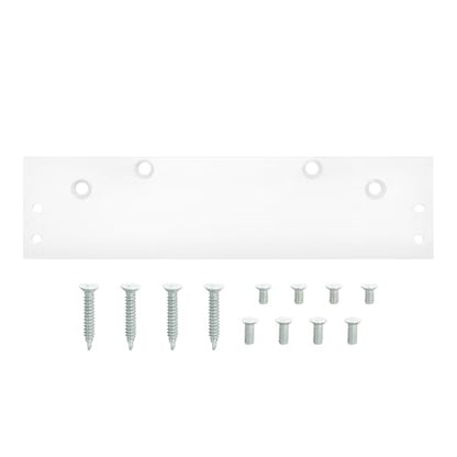 Nuk3y Flat Drop Bracket Mounting Plate for 9000 Series Door Closer (White, Regular/Top Jamb Mount) - size: Regular/Top Jamb Mount, style: White