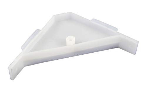 Berta 4-Pack, 90 Degree Cabinet Triangle Bracket, Plastic White Corner Support Braces - size: 4