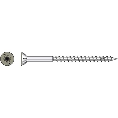 Simpson Strong-Tie S10300WPPGR Deck-Drive DWP Wood SS Screw — #10 x 3 in. T25, Flat Head, Type 305, Gray (350-Qty)