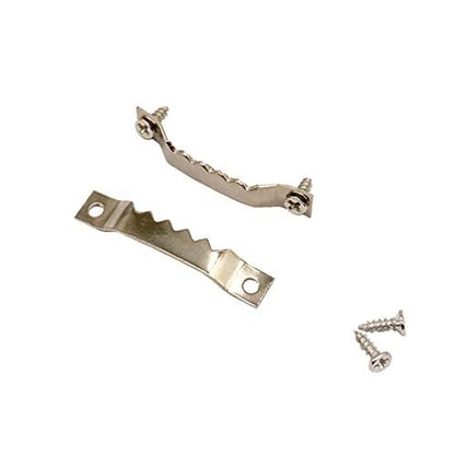 100 Pack Small Steel Sawtooth Picture Hangers with Screws (Silver) - color: Small Silver - 100 Pack