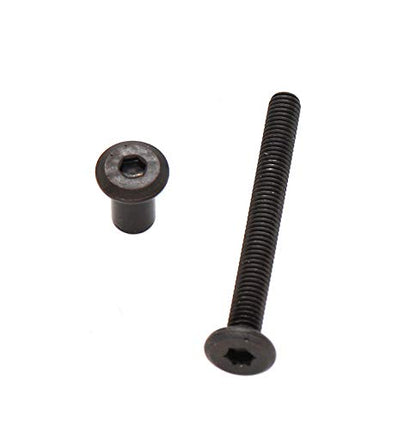 10-Pack M6x55mm Black Socket Cap Screws Barrel Nuts Kit - size: M6 x 55mm (10 pcs)