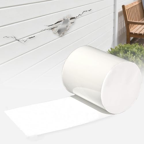 Vinyl Siding Repair Kit, Bathtub Repair Kit White Crack Hole Repair Siding Patch Outdoor Wall House Patch Self Adhesive Waterproof Tape Easy to Install