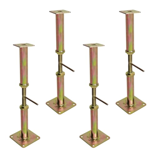4 Pack Adjustable House Jack Floor Joist Support 16.5"-26.7" for Leveling - size: 16.5-26.7 inch