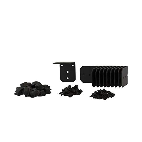 OZCO Ironwood Standard Rafter Clips, 4", Steel, Powder Coated Finish, Black, 10 Pieces - size: 10 Pack, style: Ironwood 4"