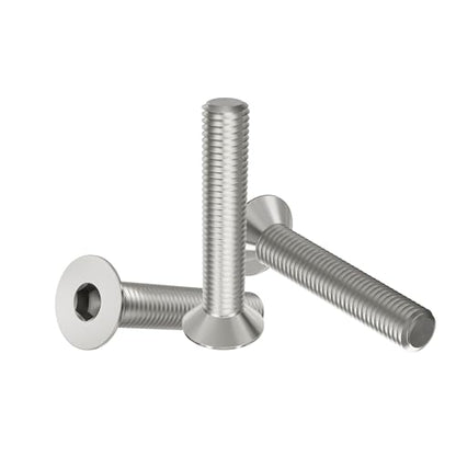 10 Pcs M5x30mm Flat Head Socket Cap Screws,Allen Hex Drive Type, 304 Stainless Steel countersunk Bolt, Full Threaded - size: M5x30mm /10 Pcs