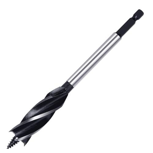 2 Pack 15/32 in x 6-1/2 in Auger Drill Bit for Wood, 1/4 inch Hex Shank Auger Drill Bit for Hard Wood,Soft Wood, Plywood and Plastic (15/32 in x 6-1/2 in) GRIXLEN - size: 15/32 in x 6-1/2 in