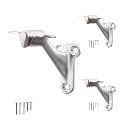 HOME MASTER HARDWARE Handrail Bracket for Stairs, Satin Nickel, 3 Pack - color: Satin Nickel, size: 3 Pack