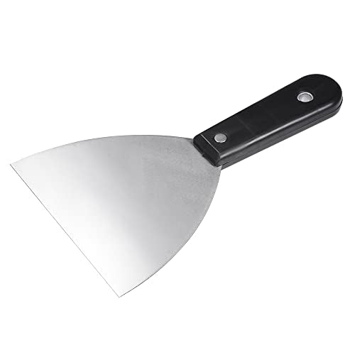 uxcell Putty Scraper 5" Spatula Drywall Repair Spreader Stainless Steel Blade Black Handle 2Pcs - size: 5"