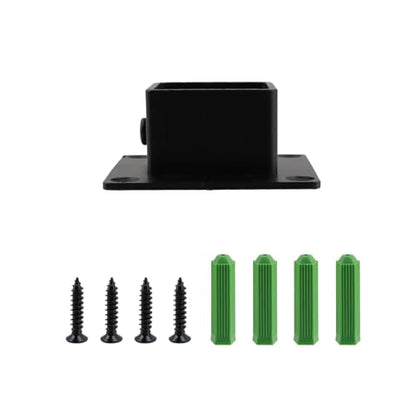 Wealrit Square Deck Post Base Flange Bracket 4PCS,1.18" Flange Post Anchor - style: 4 pcs 1.18" Black