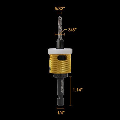 5/32" x 3/8" Carbide Tipped Countersink Bit with Depth Stop - size: 5/32" x 3/8" (Single Piece)