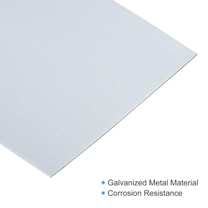 PATIKIL 10pcs Galvanized Steel Sheet, 10x8cm Galvanized Steel Plate Panels 0.5mm Thick Metal Timber Connector Sheet for Roof Flashing Fixing Repair Arts Crafts DIY Projects - size: 10x8cm x 0.5mm