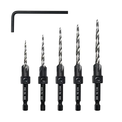 5PCS M2 Countersink Drill Bit Set - size: 5pcs