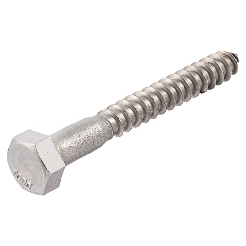 3/8 x 3 Stainless Lag Bolt (25-Pack) 18-8 Stainless Steel, Heavy Duty Hex Wood Lag Screw, ASME B18.2.1 Commercial/Industrial Grade by Makers Bolt - size: 3/8 x 3 (25 pack)