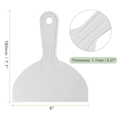 HARFINGTON 5pcs Putty Scraper 5.9" Width 1.7mm Thin Flexible Plastic Putty Knives for Taping Drywall Spreading Painting Wall Scratching Gray - size: 5.9"