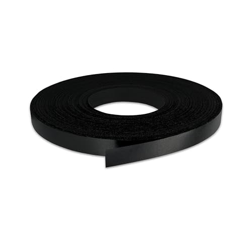 Black Edge Banding 1/2 inch x 25 ft Melamine Iron On Adhesive Edging Cabinet Repair Laminate Shelf Board Countertop Furniture Strip Wood Veneer Tape Trim Peel Stick Cabinet Molding Vinyl PVC Iron - color: Black, size: 1/2 in x 25 ft