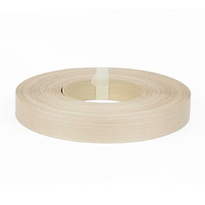 Furndiy Birch 7/8" x 50' Roll Pre-Glued Wood Veneer Edge Banding, Iron on Edge Band, Hot Melt Adhesive, Real Wood Edge Tape, Veneer Edging for Easy Furniture Restoration, Smooth Surface, Based in USA