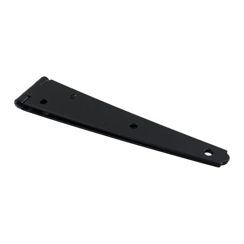 Geesatis 6" Strap Hinges,Black Gate Hinges,Iron,6Pcs - color: Black, size: 6inch(6Pcs)