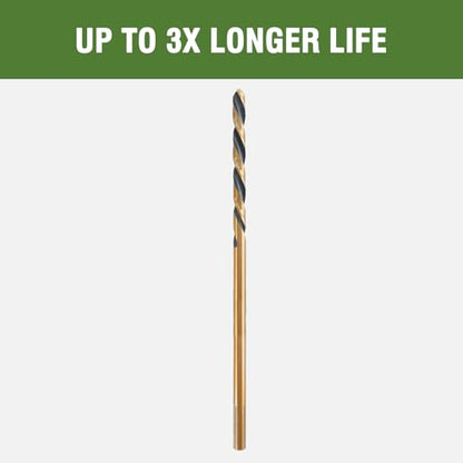 15/64 x 12 Inch Extra Long Drill Bits (2 Pack), Aircraft Drill Bit Black and Gold M2 HSS for Wood, Plastic, Thin Metal Sheet - size: 15/64"