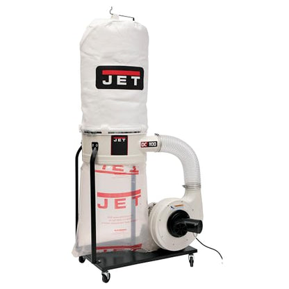 JET Vortex Cone Dust Collector, 5-Micron Bag Filter, 1-1/2 HP, 115/230V 1Ph (DC-1100VX-5M)