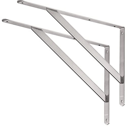 YUMORE 20 Inch Shelf Bracket, Heavy Duty L Bracket, 2 Pack - size: 20"(Soild)