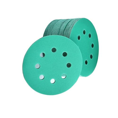 5 Inch 8 Hole 150 Grit Hook&Loop Wet/Dry Heavy-Duty Sanding Discs 50PK - size: 150 Grit