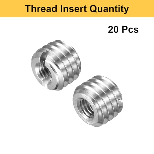 HARFINGTON 20pcs Thread Repair Inserts M10 x 1.5 Male to M5 x 0.8 Female Thread 8mm Long Stainless Steel Reducing Nuts Metric Self Tapping Sleeves Threaded Reducer Industrial Fasteners - size: M10 x 1.5 Male to M5 x 0.8 Female x 8mm