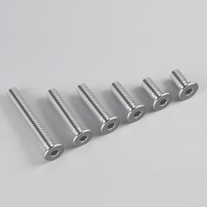 1/4-20 Bolt, 1/4-20 x 3/8 Inch Flat Socket Head Screws 50Pcs, 304 Stainless Steel 18-8 Countersunk Bolts, Full Thread, with Hex Spanner - size: 1/4x3/8