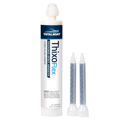 TotalBoat Thixo Flex Flexible Epoxy Glue - 185ml Tube & Mixing Tips
