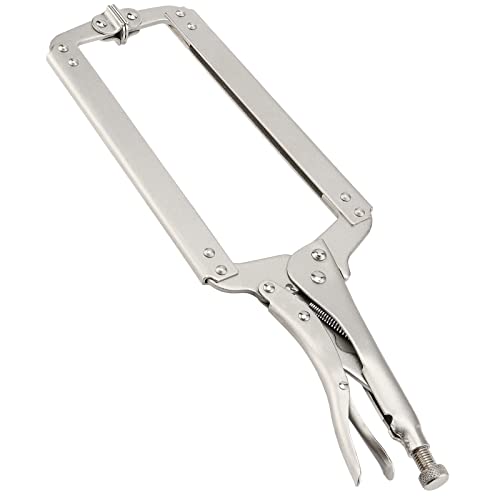 3 Packs 18 Inch Large C Clamp Locking Pliers with Swivel Pads, Heavy Duty Vice Grip Clamp Set, Adjustable Welding Clamps Tools for Woodworking Welding - size: 3PCS 18 Inch without Rubber Handle