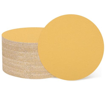 HARFINGTON 100 Pcs 5 Inch Sanding Discs 80 Grit Yellow Aluminum Oxide - size: 5 Inch(80 Grit)