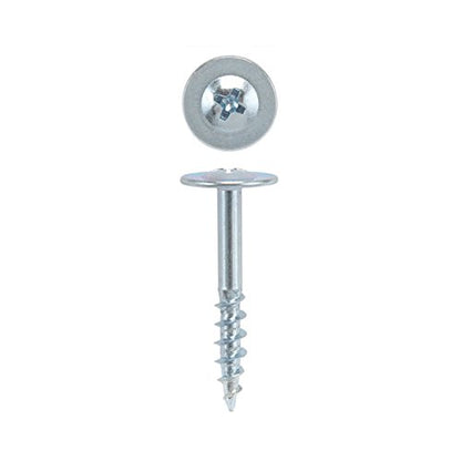 8 x 1-1/4 HighPoint Drawer Front Screws Rnd Washer Head Phillips, Zinc 100p