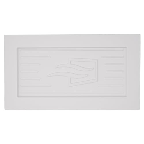 Shallow Recessed Crawl Space Vent Cover, 8"H × 16"W, White - color: White (Shallow Depth)
