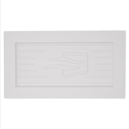 Shallow Recessed Crawl Space Vent Cover, 8"H × 16"W, White - color: White (Shallow Depth)