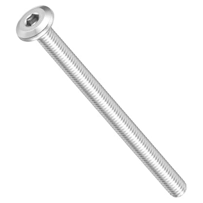 METALLIXITY Flat Head Hex Socket Cap Screws M6-1x80 10Pcs - color: Silver Tone, size: M6-1x80mm