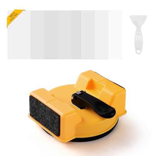 Floor Gap Repair Tool with 4.6" Suction Cup & 5 Adhesive Pads, Double-Sided Heavy Duty Tapping Tool for Hardwood Laminate LVP Vinyl Plank Floors, DIY Gap Fixer Fits 120-300mm Wide Planks, L-Size - size: L