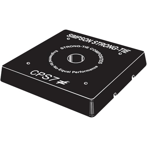 Simpson Strong-Tie CPS7 CPS Composite-Plastic Standoff Post Base - for 8x8 Nominal Post Size, Load-Rated Structural Post Connector with Standoff, Black Finish for Custom Look
