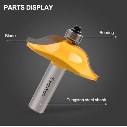 3PCS 1/2" Shank Router Bit Set, Raised Panel Cabinet Door Making Bit. - style: 3Pcs 1/2" Shank (Tenon Joint Cutter Diameter: 1-3/4")