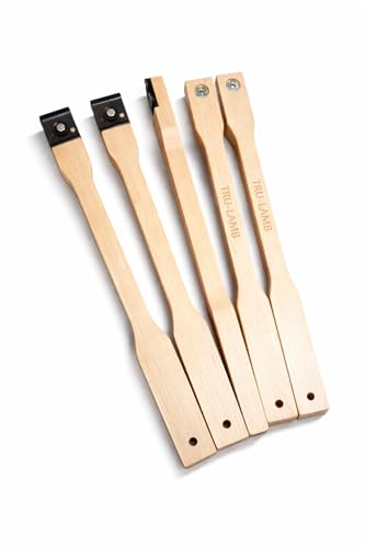 Tru-Lamb Floor Scrapers, 5 Pack, Paint, Stain & Varnish Removal Tools with Red Devil Blades, Professional Scrapers for Surface Prep and Finish Removal (5 Pack, 18" x 1.5") - size: 18" x 1.5"