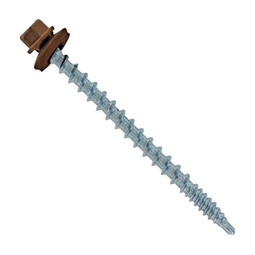ST Fastening Kwikseal Woodbinder Metal Roofing Screws #10 x 2-1/2" - color: Brown, size: #10 x 2-1/2"