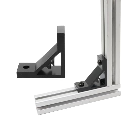 10 Sets 25, 10 Series Aluminum Extrusion Profile Bracket Heavy Duty 2525 1010 Corner Right Angle with Hardware T Slot Nut and Bolt Screw for 1" x 1" 1020 1 inch Extruded Aluminum Connector - style: 10 set heavy duty with m6