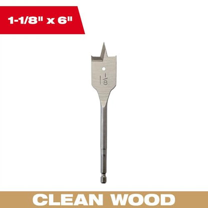 MILWAUKEE ELEC TOOL 48-27-1121 1-1/8 x 6" Spade Bit